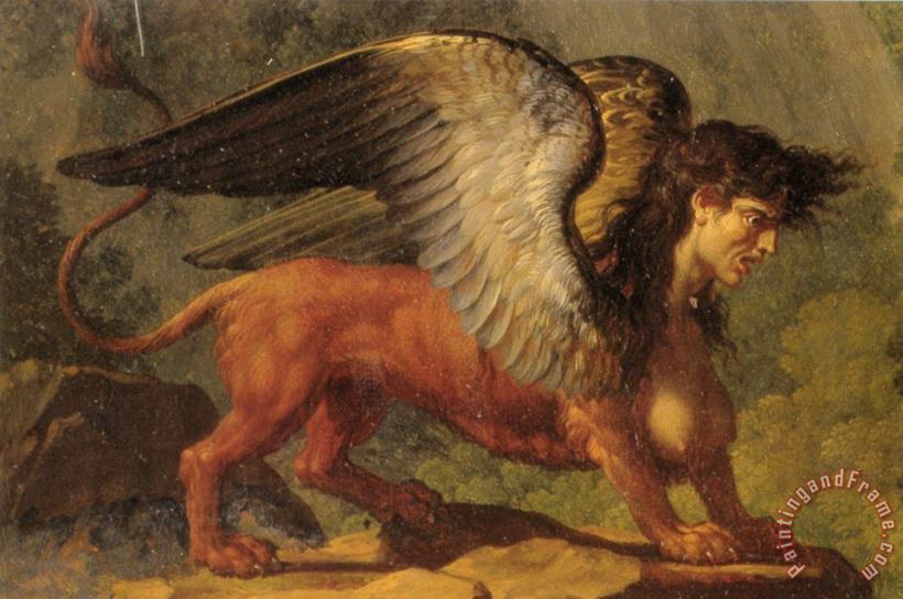 Oedipus And The Sphinx [detail] painting - Francois Xavier Fabre Oedipus And The Sphinx [detail] Art Print